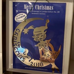 Biedermann and Sons SIGNED 2018 Christmas Ornament